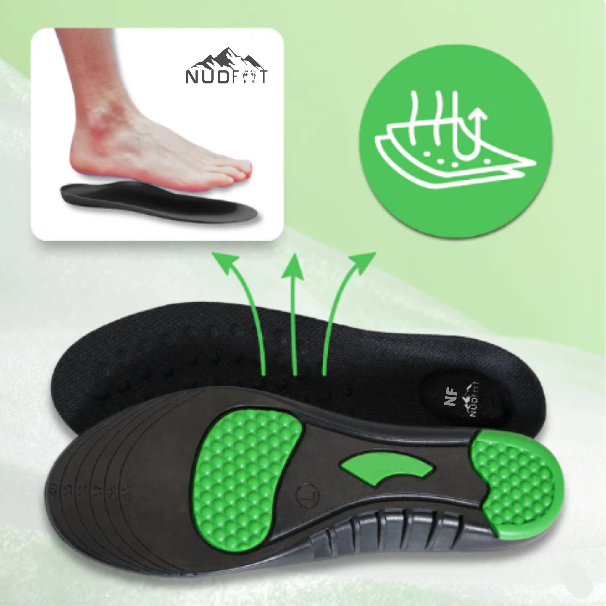 ORTHOPEDIC SOLES - Pain relieving and shock absorbing foot pads